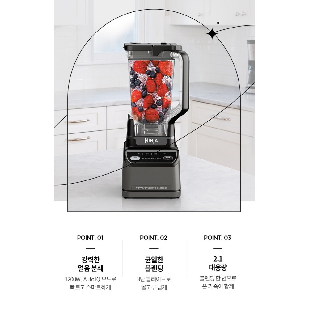 닌자 블렌더 BR201KR, 1200W·2.1L가 필요한 사람 3 닌자 프로페셔널 블렌더 2.0, BR201KR 실물 제품 사진 3