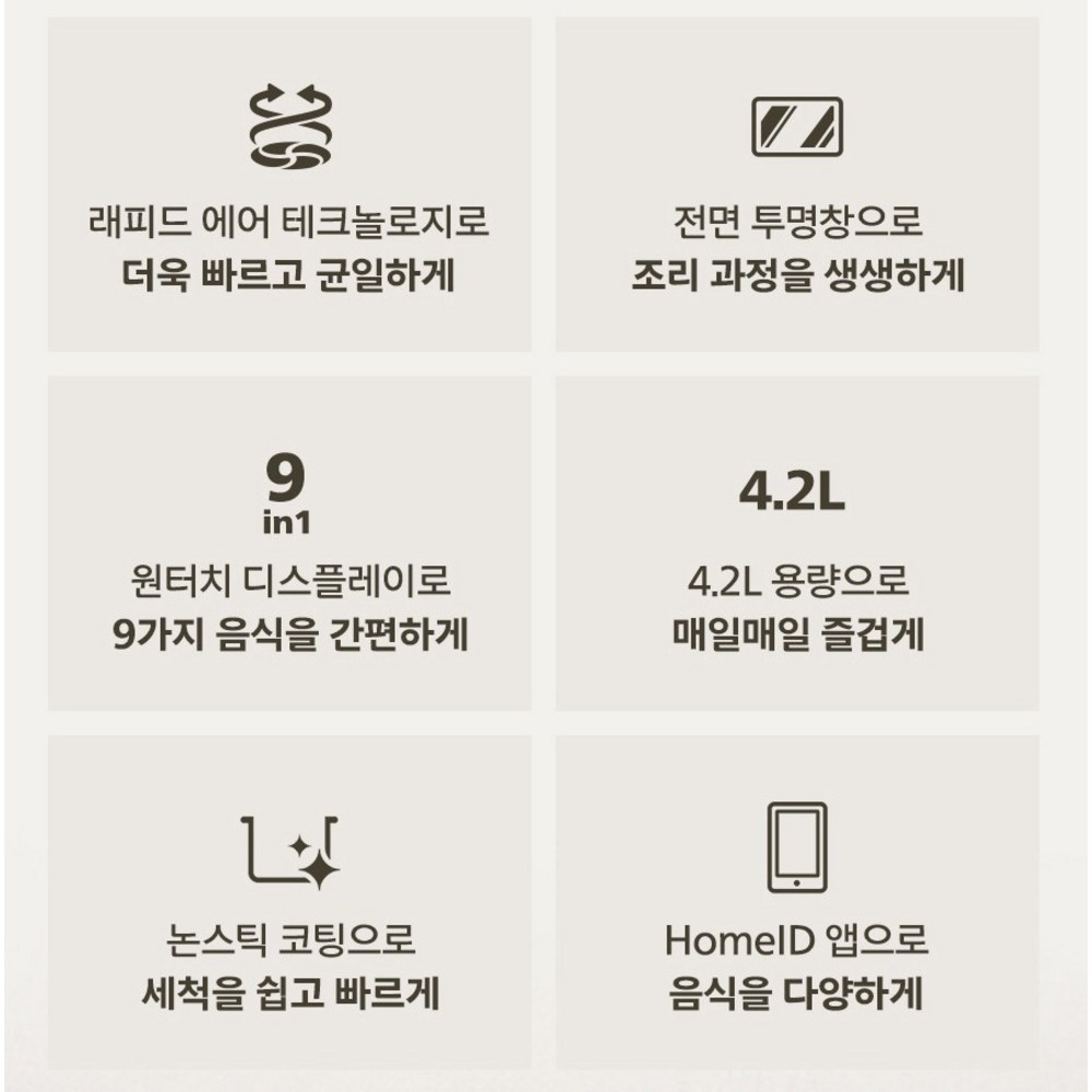 필립스 2000 시리즈 보이는 에어프라이어 4.2L, NA220/00, 블랙 실물 제품 사진 6