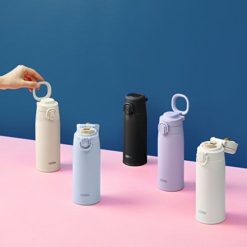 써모스 텀블러 JOS-550K, 550ml 루프형의 장단점 4 써모스 캐리 루프 원터치 텀블러 JOS-550K, 써모스 JOS-550K-블랙 BK, 550ml, 1개 실물 제품 사진 4