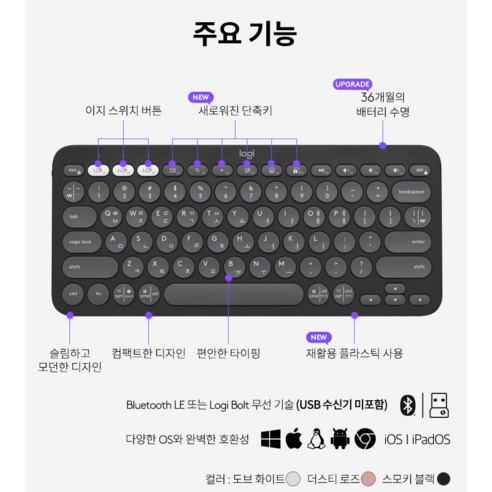 키보드 3대를 오가는 로지텍 K380s, 누가 사면 좋을까 2 Logitech K380s 실물 제품 사진 2