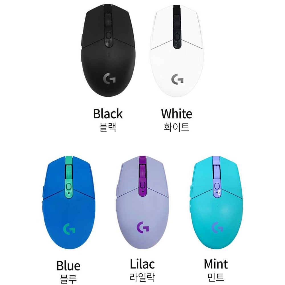 로지텍 G304 LIGHTSPEED 게이밍 무선 마우스 M-R0071 + 피트 세트, 블랙(마우스) 제품 이미지 3